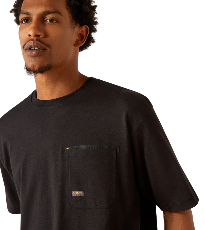 10054430 Ariat Men's Rebar Workman Brickyard SS Tee Black