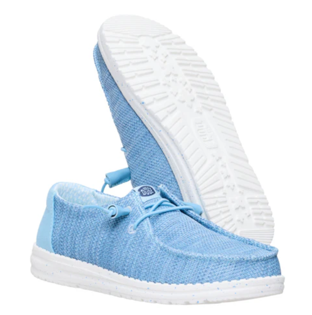 41878-4YQ  HEYDUDE Women's Wendy Stretch Sox Blue Breeze