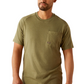 10054509 Ariat Men's Rebar Cotton Strong Buddy SS Tee Oil Green