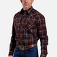 03-001-0062-0709BR Roper Men's West made Collection LS Shirt Plaid Brown