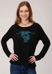 3-38-514-190 Roper Women's Steer LS Tee