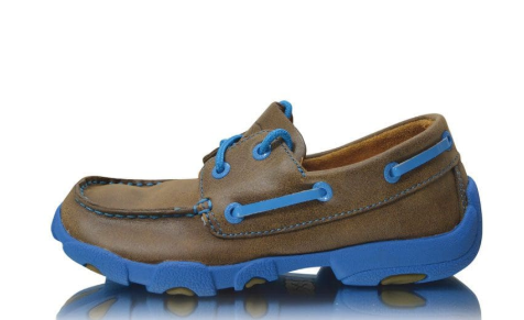 TCYDM0016 Twisted X Kid's Bomber/Neon Blue Moc's