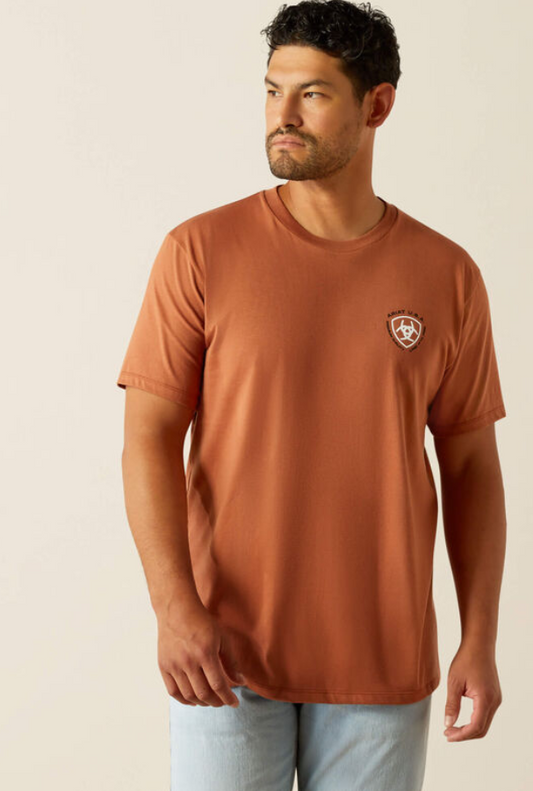 10058887 Ariat Men's Loft Simple Seal SS Tee Chutney