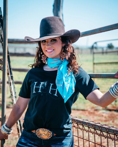 TS35 Hitchley & Harrow Black H&H Logo Tee