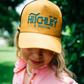 36497 Hitchley & Harrow Trucker Cap Mustard/Black And Turquoise