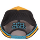 36497 Hitchley & Harrow Trucker Cap Mustard/Black And Turquoise
