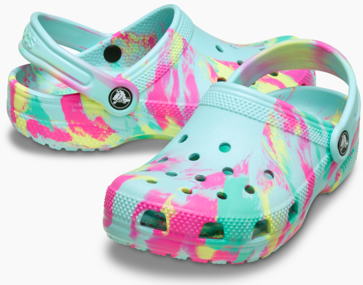 207464-4PE Crocs Classic Kid's Marbled Aquamarine Multi