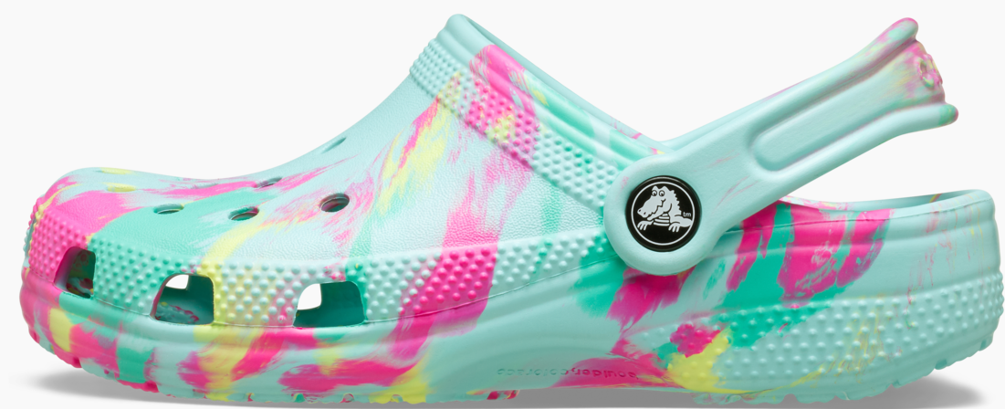 207464-4PE Crocs Classic Kid's Marbled Aquamarine Multi