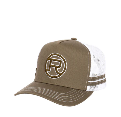 RC2206 Roper Trucker Cap Logo Khaki