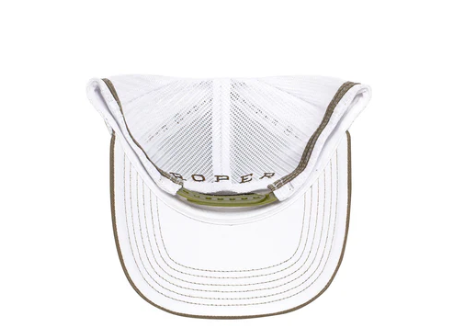 RC2206 Roper Trucker Cap Logo Khaki