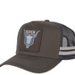 RC2504 Roper Trucker Cap Bull Skull Steel Grey