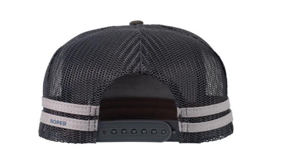 RC2504 Roper Trucker Cap Bull Skull Steel Grey