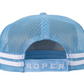 RC2509 Roper Trucker Cap Mini Plaid Cornflower Blue/White