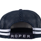RC2510 Roper Trucker Cap Mini Plaid Navy/White