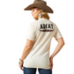 10062431 Ariat Women's Bull Horn's Tee Natural