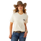 10062431 Ariat Women's Bull Horn's Tee Natural