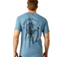 10062421 Ariat Men's Blazing Saddle's Tee Coronet Blue