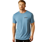 10062421 Ariat Men's Blazing Saddle's Tee Coronet Blue
