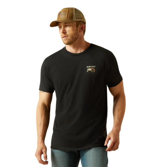 10062425 Ariat Men's Gramp's Tractor Tee Black