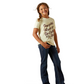10062920 Ariat Girl's "Never Outta Style" Tee Wheat
