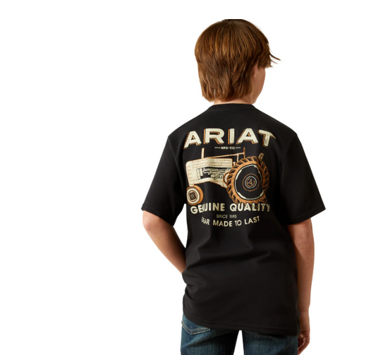 10062408 Ariat Boy's Gramp's Tractor Tee Black