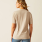 10058715 Ariat Women's Longhorn Tee Oatmeal
