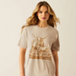 10058715 Ariat Women's Longhorn Tee Oatmeal
