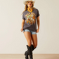 10060387 Ariat Women's Retro Rodeo Tee Thunderstorm