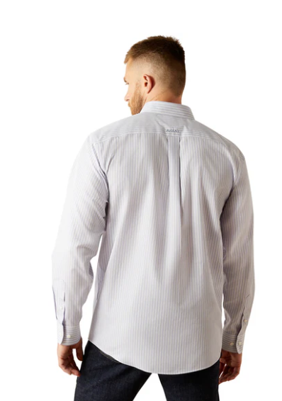 10058956 Ariat Men's Wrinkle Free Don LS Shirt Blue