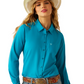 10058836 Ariat Women's Kirby Pro LS Shirt Enamel Blue