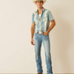 10058712 Ariat Men's Hilton Retro Snap SS Shirt Off White