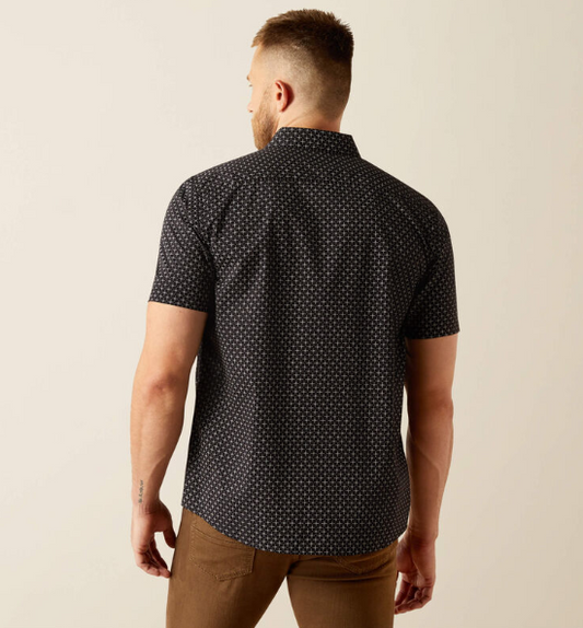10058984 Ariat Men's Mars Modern SS Shirt Black