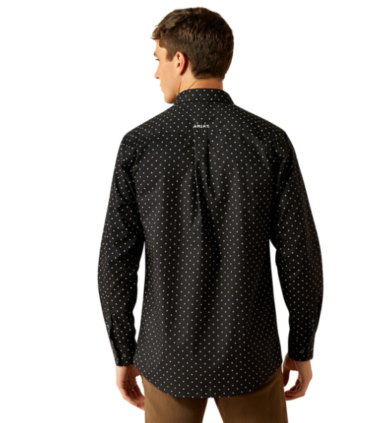 10058994 Ariat Men's Seymour Fitted LS Shirt Dark Grey