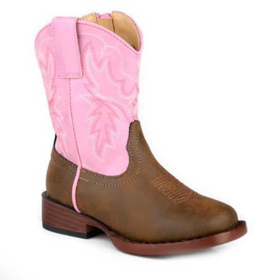 09-017-0191-3692  Roper Toddler Gretchen Tan/ Pink