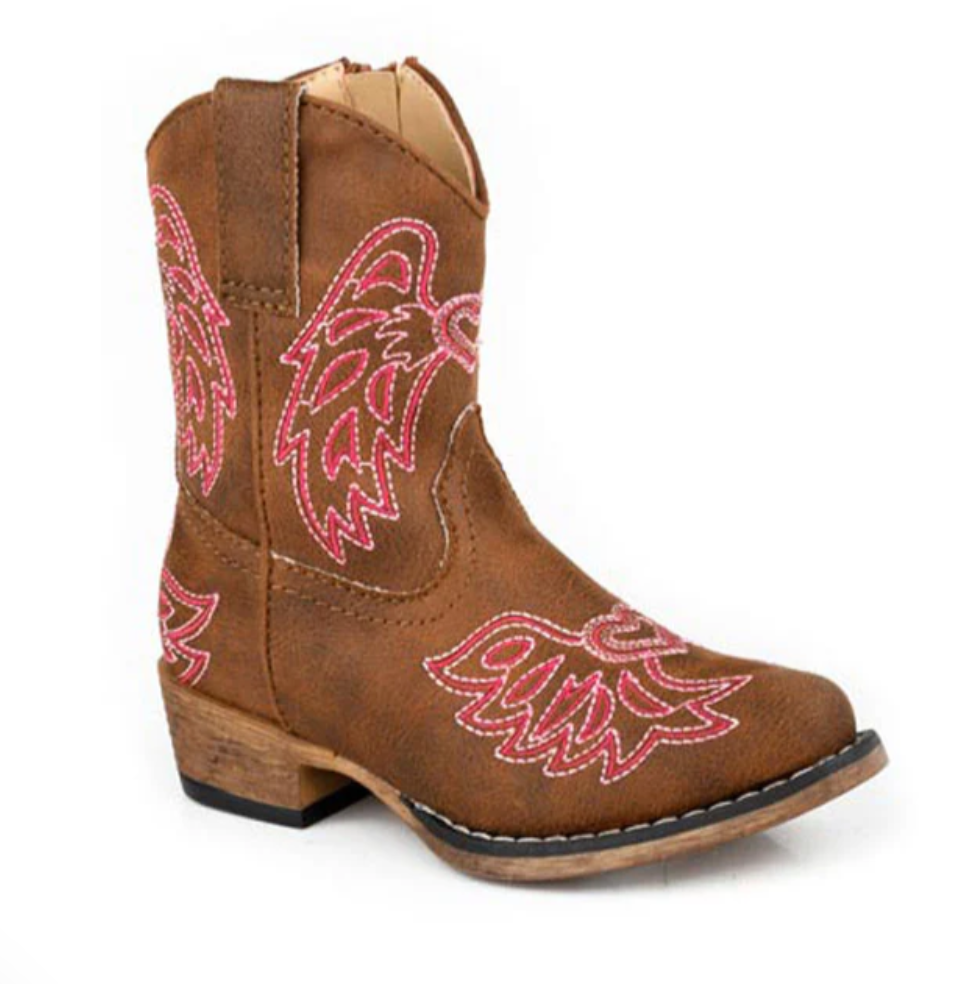 09-017-1566-3647  Roper Toddler Riley Wings Tan