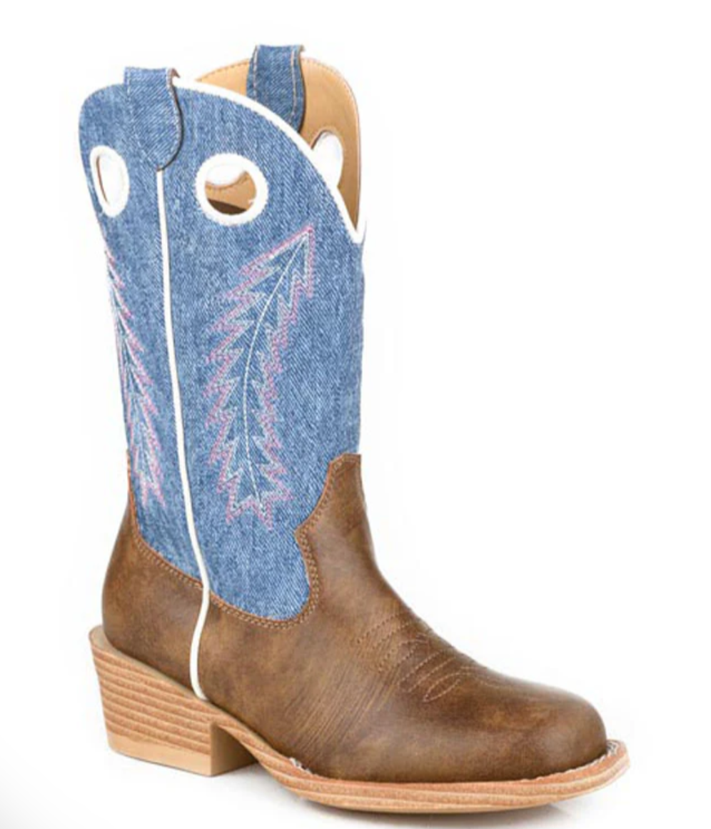 09-018-1910-3638 Roper Kids Willow Brown/ Blue denim