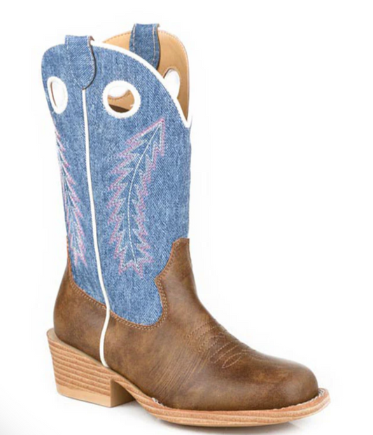 09-018-1910-3638 Roper Kids Willow Brown/ Blue denim