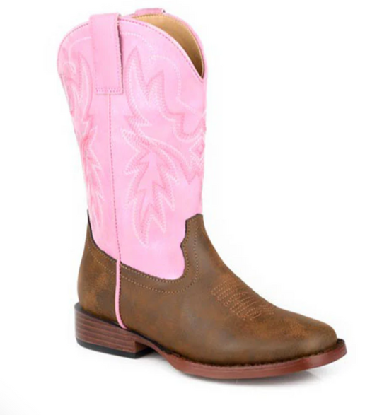 09-119-0191-3692 Roper Big Kids Gretchen Tan/ Pink