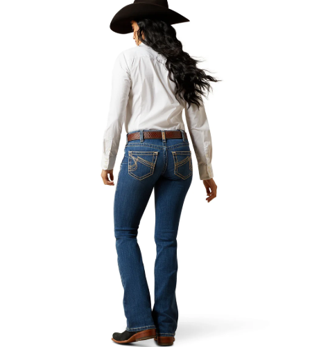 10061738 Ariat Women's Mid Rise Joanna Boot Cut Jeans Long Leg