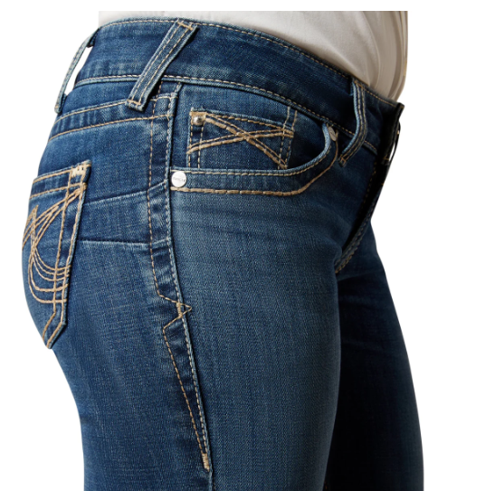 10061738 Ariat Women's Mid Rise Joanna Boot Cut Jeans Short Leg