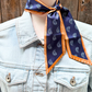 TW107 Cowgirl Necktie Navy & Rust