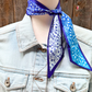 TW104 Cowgirl Necktie Blue & White