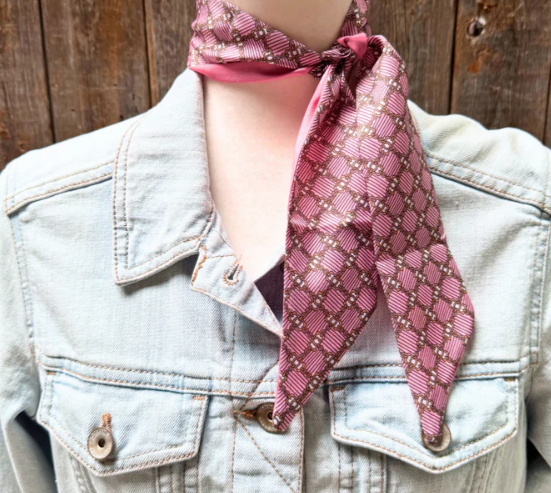 TW133 Cowgirl Necktie Pink & Gold