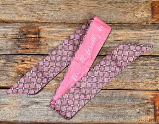 TW133 Cowgirl Necktie Pink & Gold