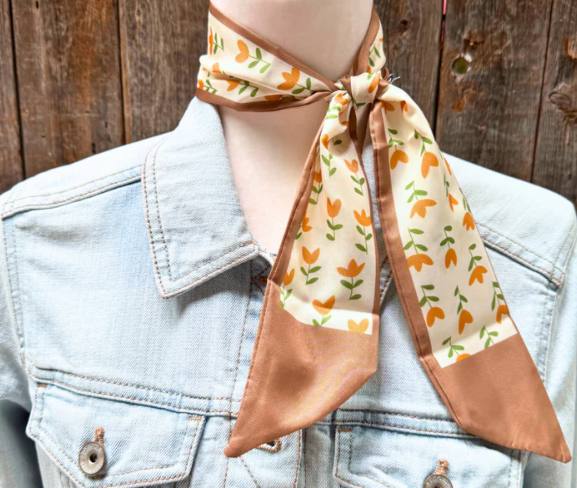 TW103 Cowgirl Necktie Tan & Cream