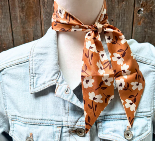 TW123 Cowgirl Necktie Brown & Cream