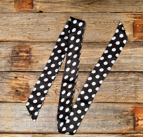 TW331 Cowgirl Necktie Black & White