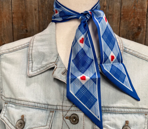TW126 Cowgirl Necktie Blue