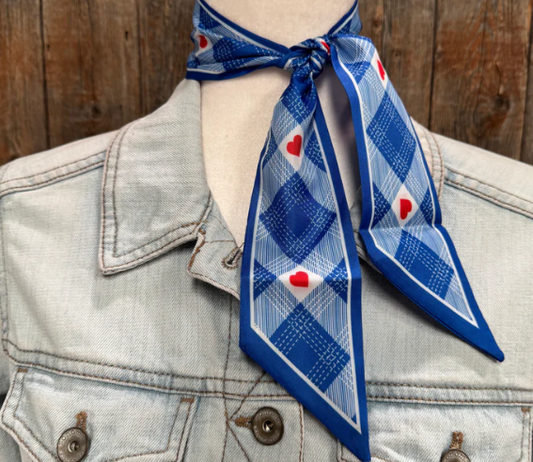 TW126 Cowgirl Necktie Blue