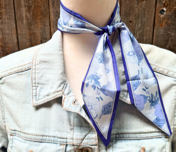 TW146 Cowgirl Necktie Blue